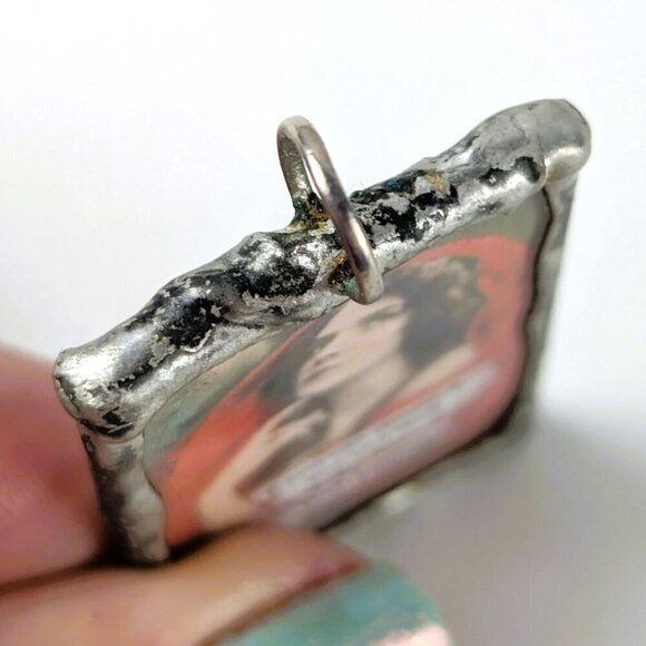 Vintage Artisan Dream Quote Metal Pendant - Picture 3 of 4